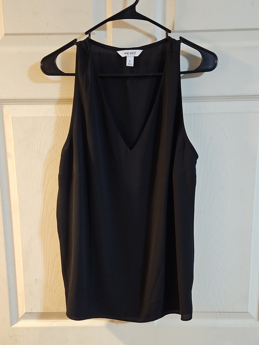 NINE WEST BLACK BLOUSE TANK: GREAT CONDITION: SIZE XL